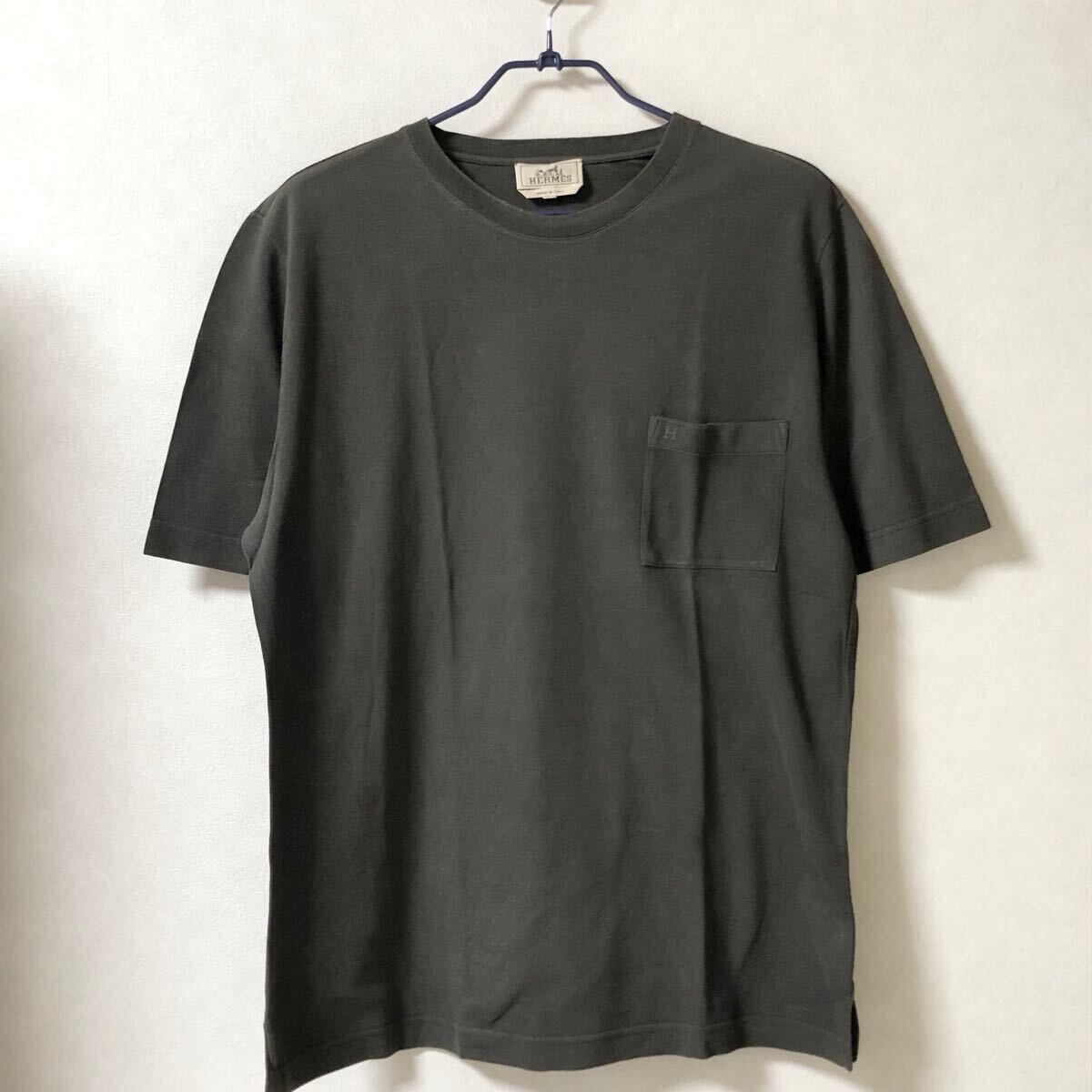 希少ビッグサイズ HERMES エルメス Tシャツ 胸ポケット ワン 希少ビッグサイズ HERMES エルメス Tシャツ 胸ポケット ワン