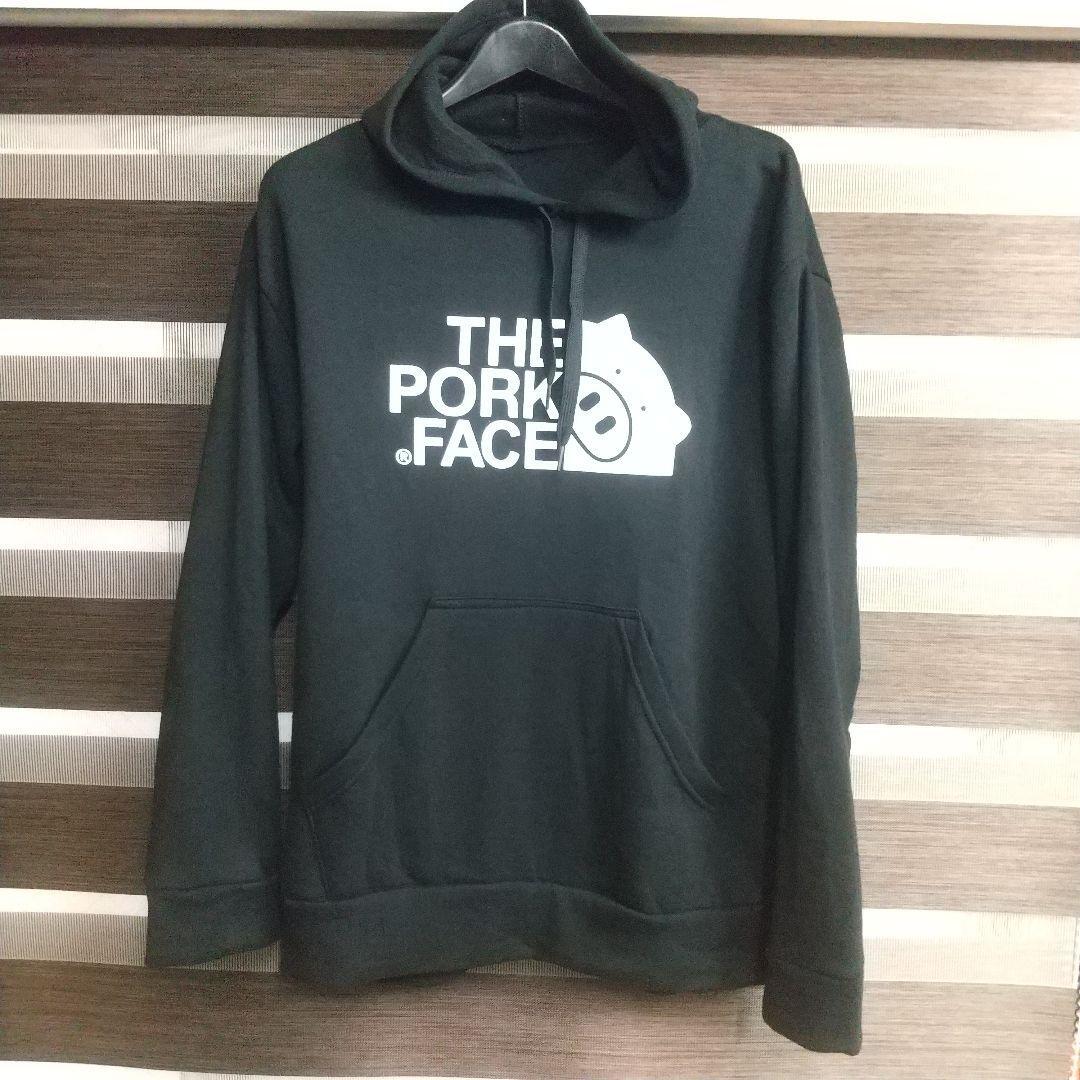 送料無料 ザポークフェイス THE PORK FACE 黒 ジョーク パーカー 送料無料 ザポークフェイス THE PORK FACE 黒 ジョーク パーカー