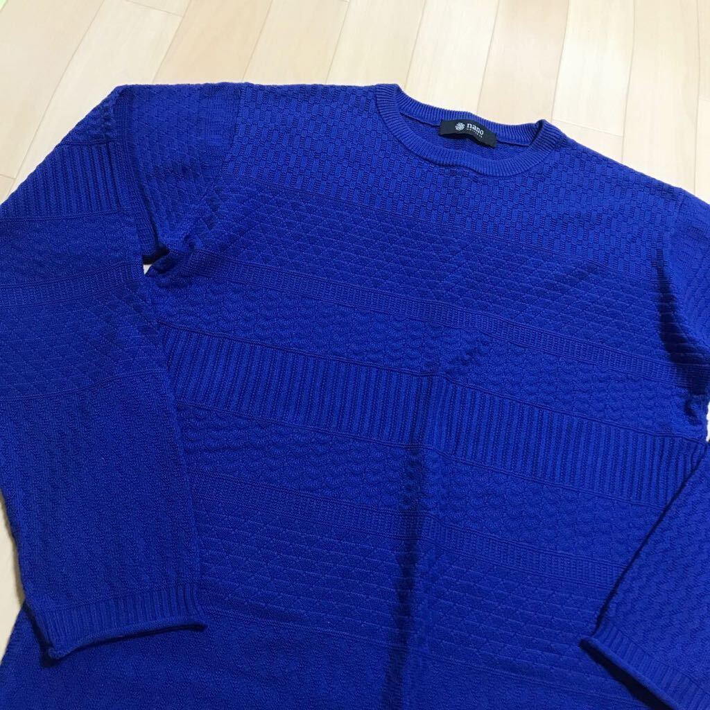 ナノユニバース nano UNIVERSE ニット　セーター　長袖　美品　メンズ　mサイズ レディースにも　a23