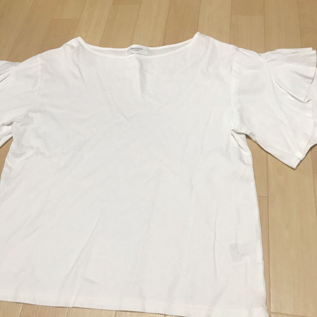 オペークドットクリップ OPAQUE.CLIP tシャツ レディース　40サイズ　Lサイズ 半袖　 ワールド　綿100%　a23
