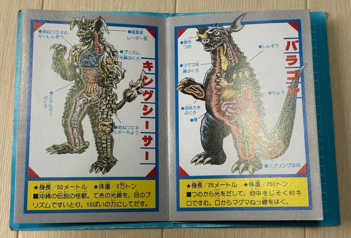 昭和レトロ テレビマガジン付録 ゴジラ大怪獣かいぼう図鑑