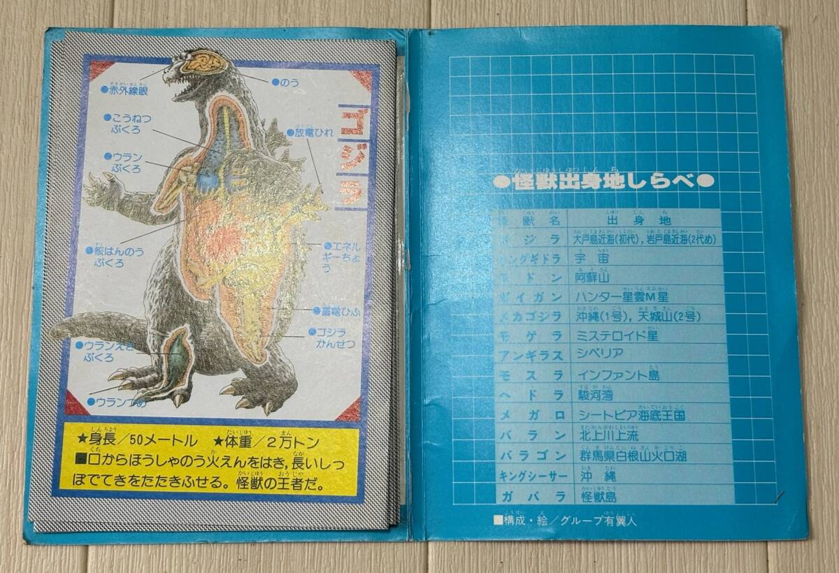当時物 昭和54年 テレビマガジン付録 ゴジラ 大怪獣 かいぼう