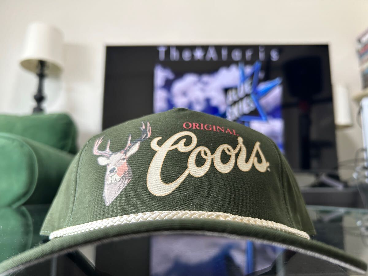 USA 企業 Coors クアーズ　キャンプ　キャップ　オリーブグリーン