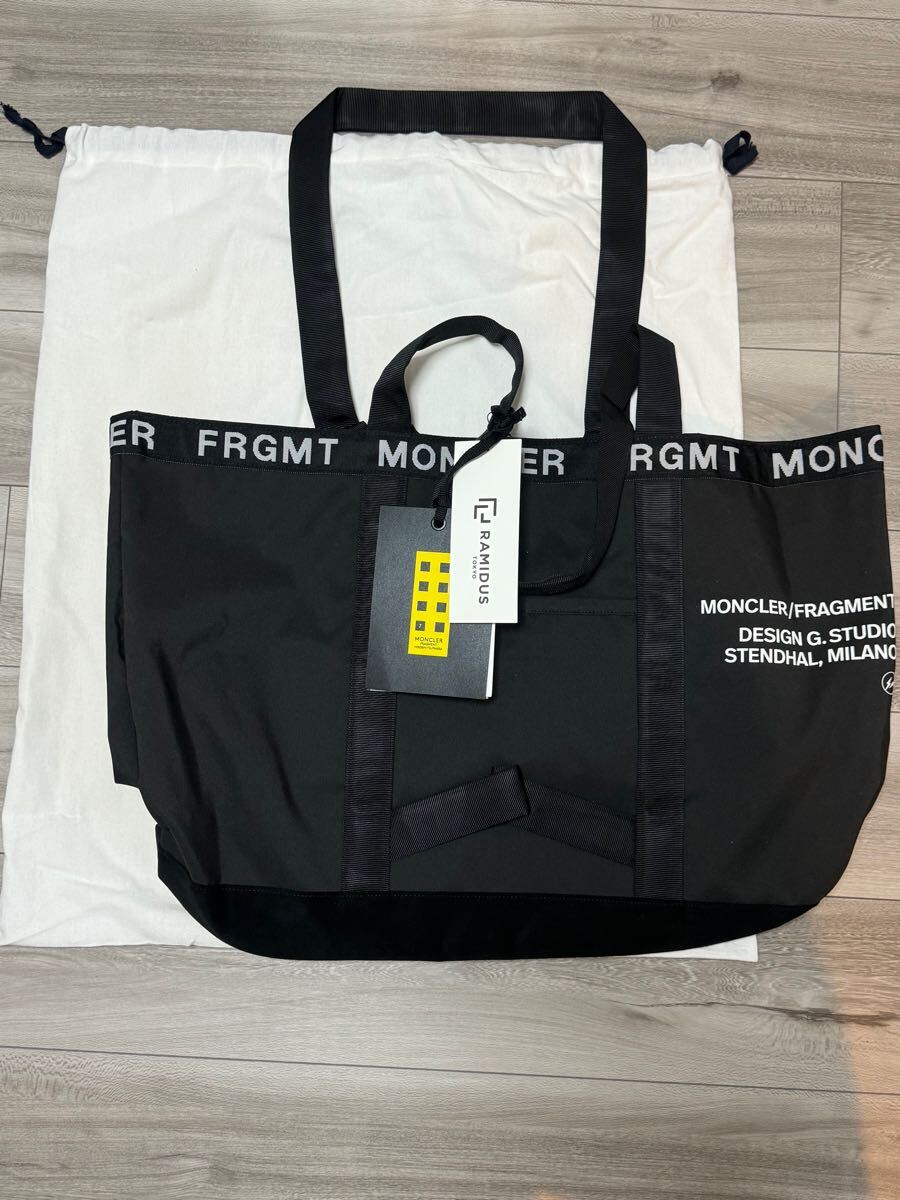 未使用 MONCLER FRAGMENT ブラック トートバッグ