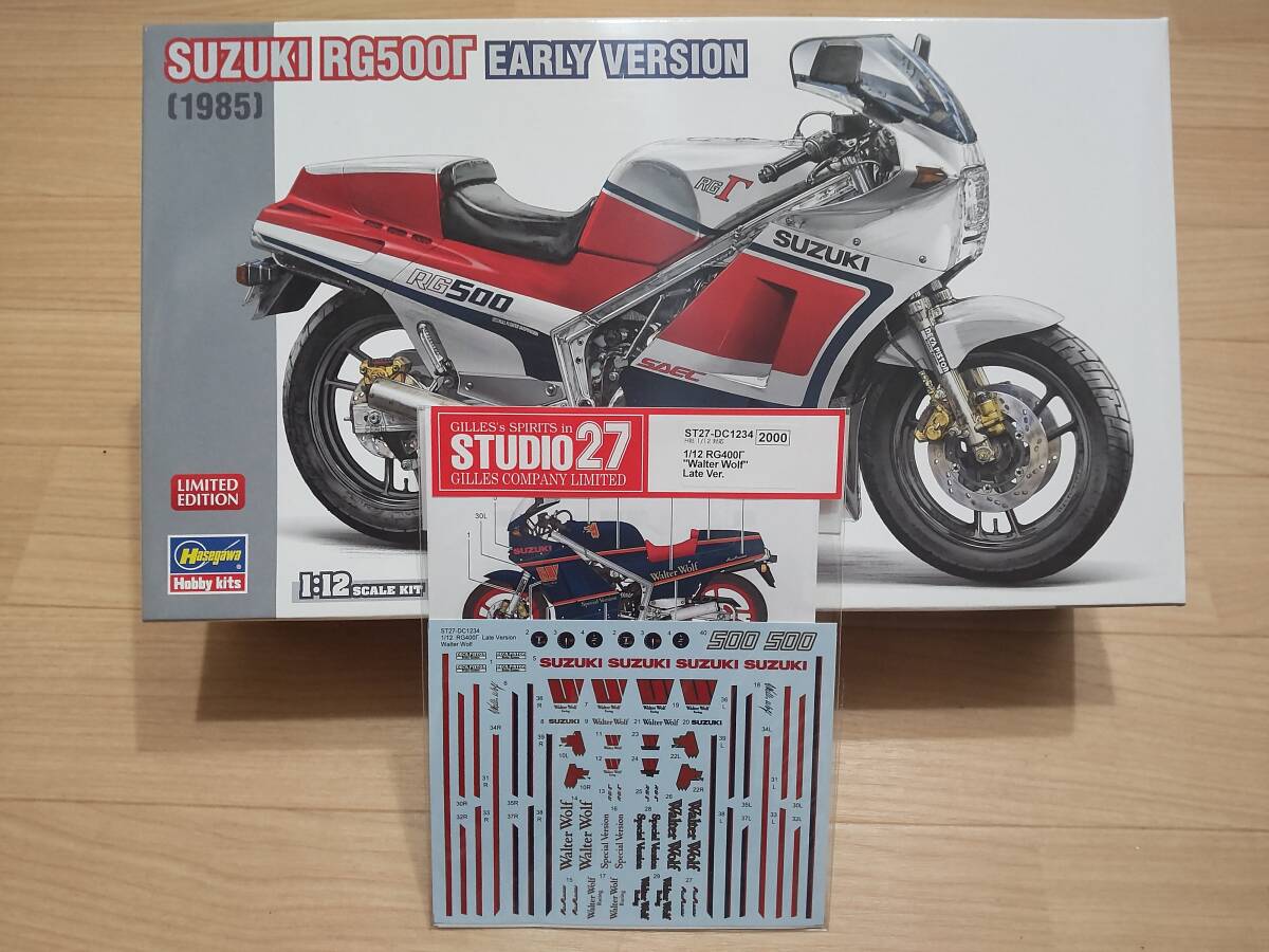 Walter Wolf デカール付 ハセガワ 1/12 スズキ RG500Γ 1985 前期型　EARY VERSION SUZUKI　スタジオ27 STUDIO27