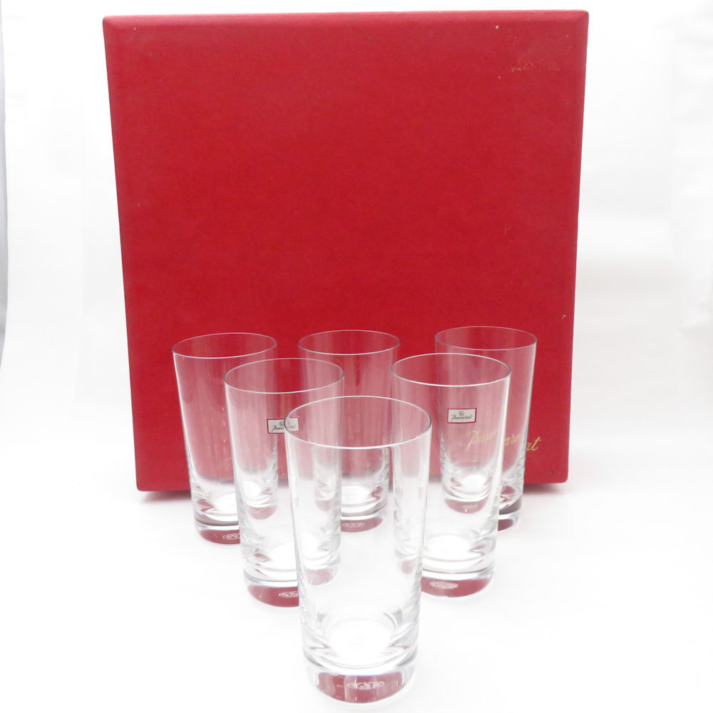 美品 Baccarat バカラ ブリュンメル Brummel ブランメル タンブラー 6点 クリスタル セット H14 グラス うすはり SU9120B4