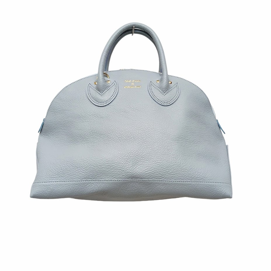 24 美品 YOUNG&OLSEN ヤングアンドオルセン EMBOSSED LEATHER ZIP BOAT BAG M QUARRY GREY YO2401-GD010 ボストンバッグ ハンドバッグ