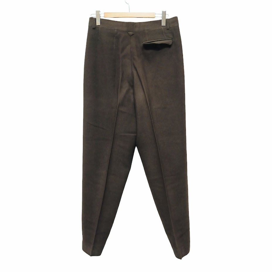 ISSEY MIYAKE イッセイミヤケ ME13-EF013 スラックス タックパンツ ウール サイズXL ブラウン系 80s 90s