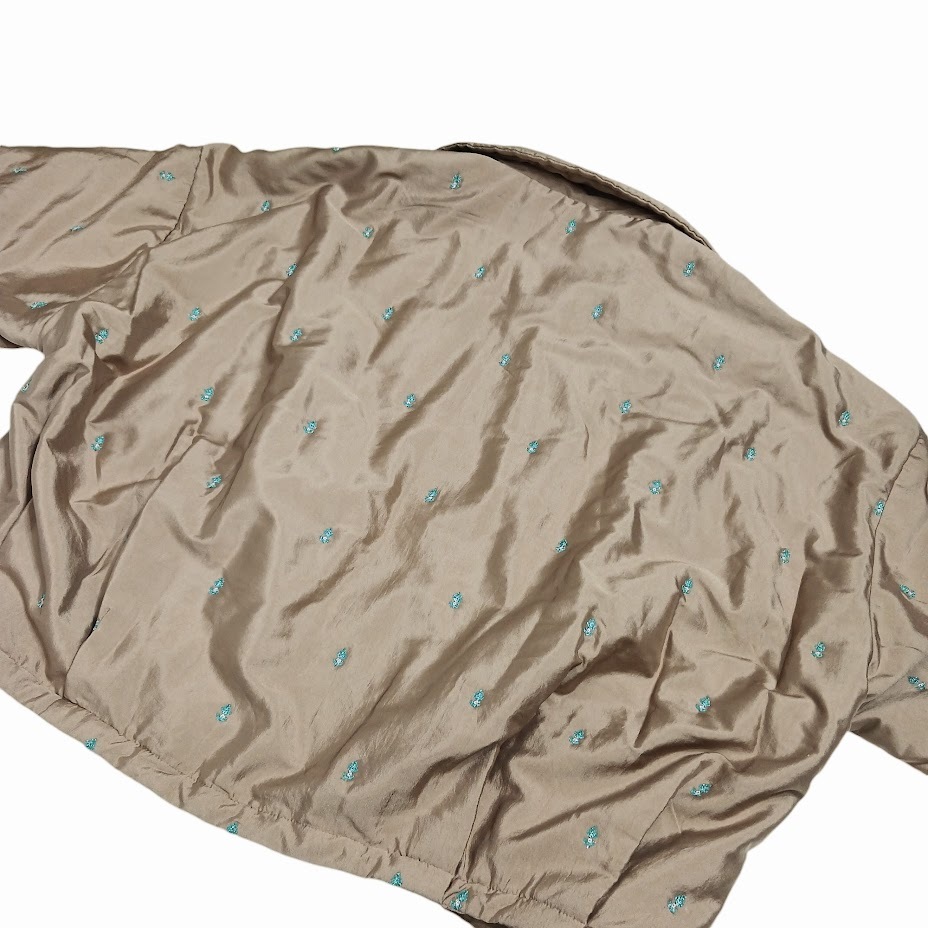 ヌキテパ　Poly Dupion Embroidery Quilted Coat Poly Dupion Embroidery Quilting Coat | Pasand by ne Quittez