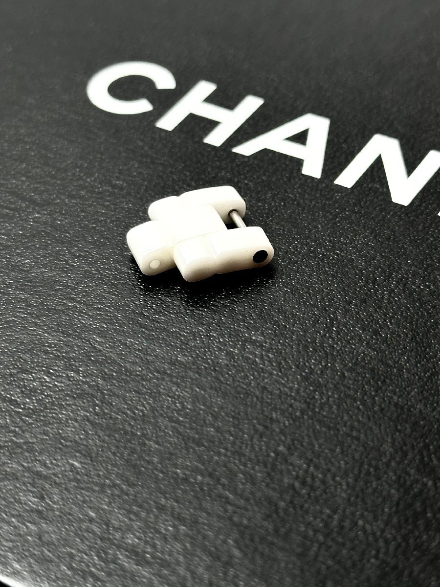 送料込◆正規(guī)品◆超美品◆シャネルJ12時計セラミック白ホワイトコマベルトブレス駒1.4㎝幅14mmメンズレディース時計パーツユニセックス
