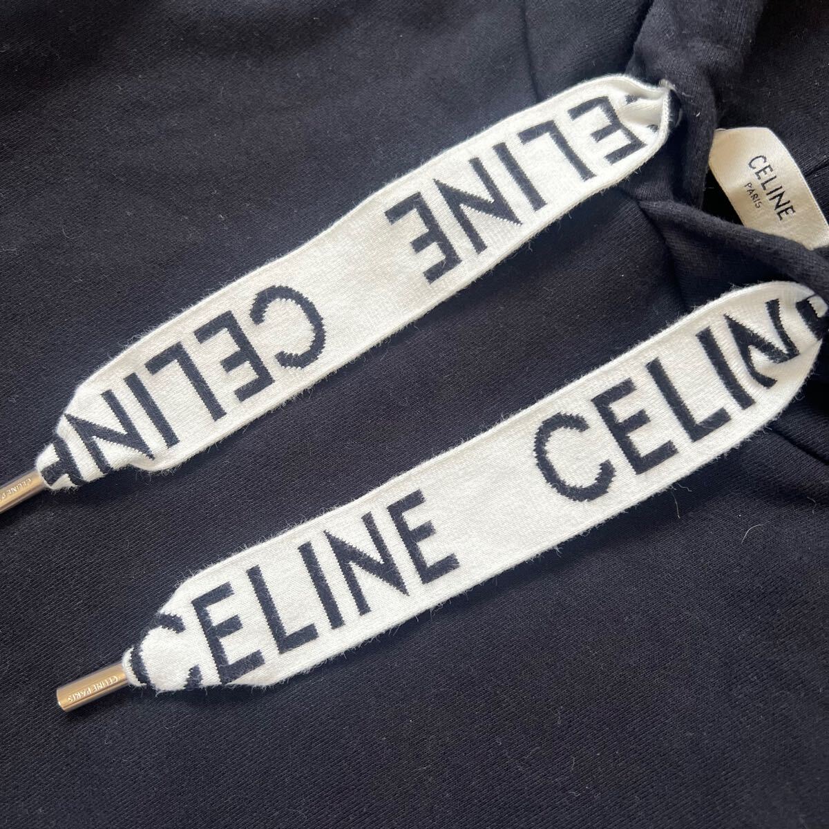 celine セリーヌ ルーズフーディ パーカー メンズ ブラック 黒 celine セリーヌ ルーズフーディ パーカー メンズ ブラック 黒