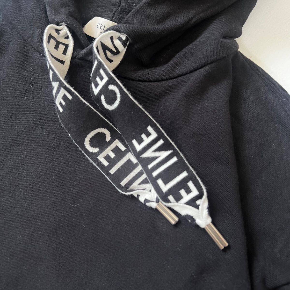celine セリーヌ ルーズフーディ パーカー メンズ ブラック 黒 celine セリーヌ ルーズフーディ パーカー メンズ ブラック 黒