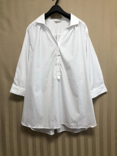 新品☆4Lトールわけあり?スキッパーシャツ＆プリーツおしゃれワイドパンツ☆x397