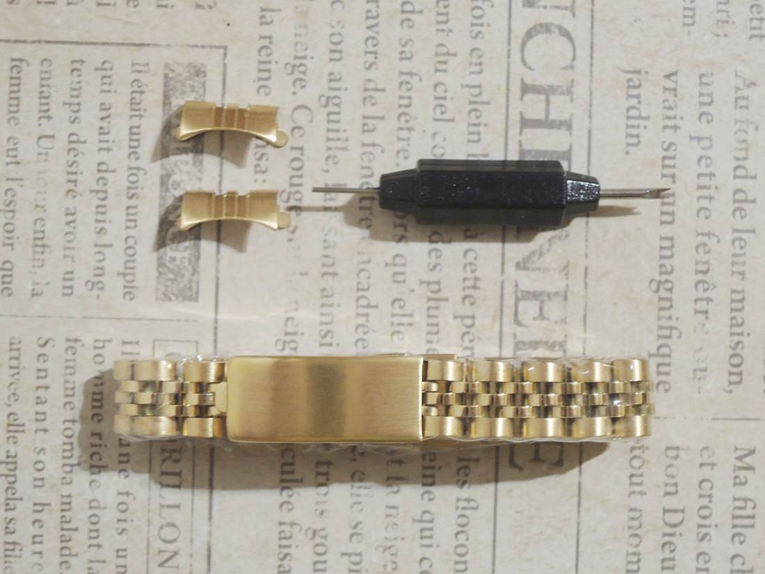 幅13mm ジュビリー巻き 腕時計 ブレス 5連 色:金