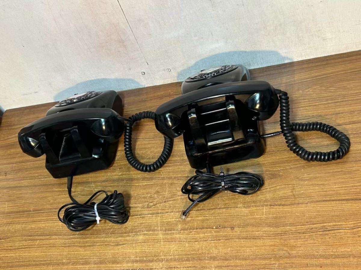  retro black telephone 2 pcs. set Showa Retro 