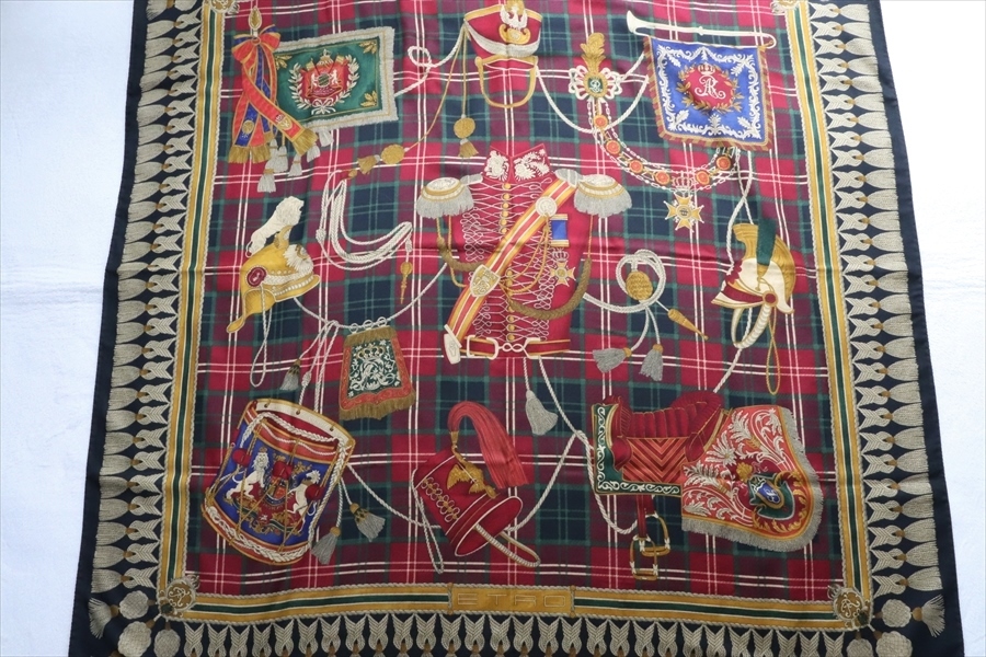ETRO エトロ ウール シルク スカーフ ストール イタリア製