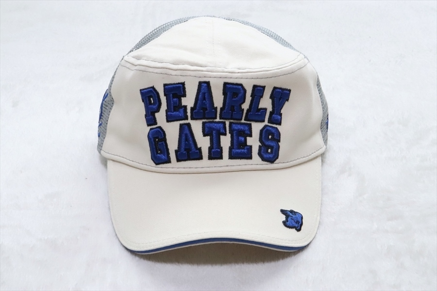 PEARLY GATES パーリーゲイツ メンズ ゴルフ キャップ アイボリー グレー
