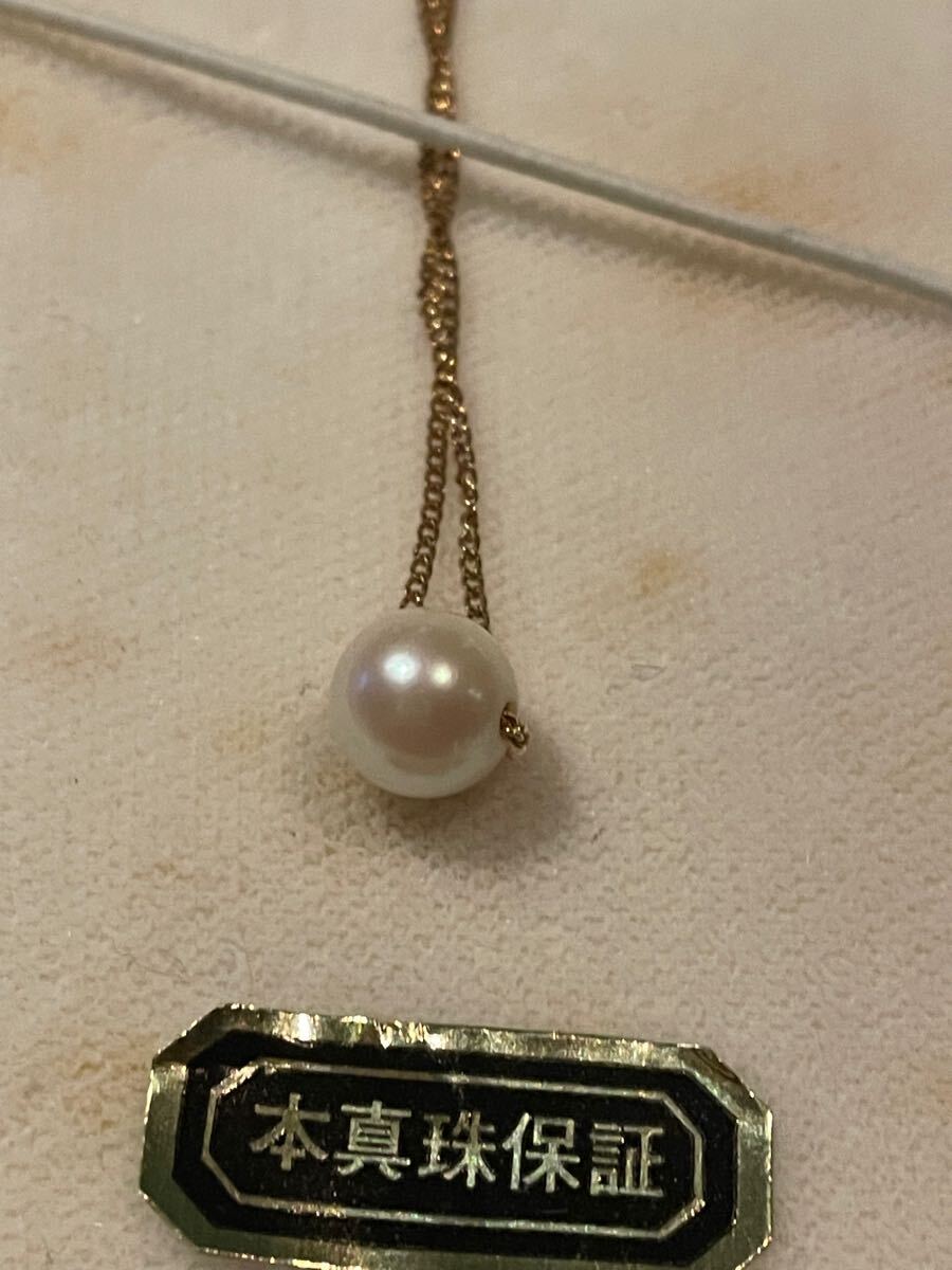 k18 本真珠ネックレス 18k アクセサリー 2.3g