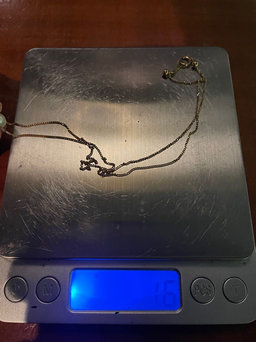 k18 本真珠ネックレス 18k アクセサリー 2.3g