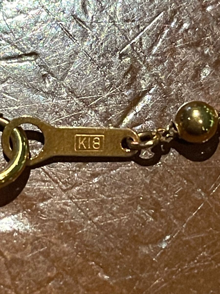 k18 本真珠ネックレス 18k アクセサリー 2.3g