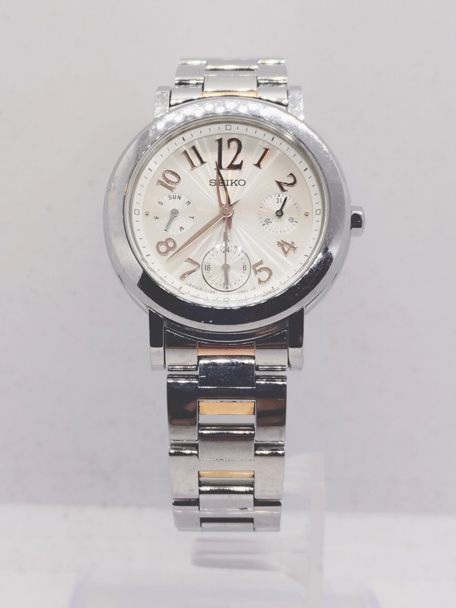 電池交換済】SEIKO セイコー LUKIA ルキア 5Y89-0AR0 デイデイト 電池交換済】SEIKO セイコー LUKIA ルキア 5Y89-0AR0 デイデイト