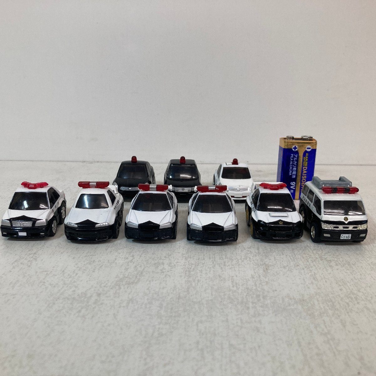 【まとめて9点】 タカラ トミー チョロＱ 警察車両 パトロールカー パトカー クラウン スカイライン 警視庁 神奈川 埼玉 他 TAKARA TOMY ★