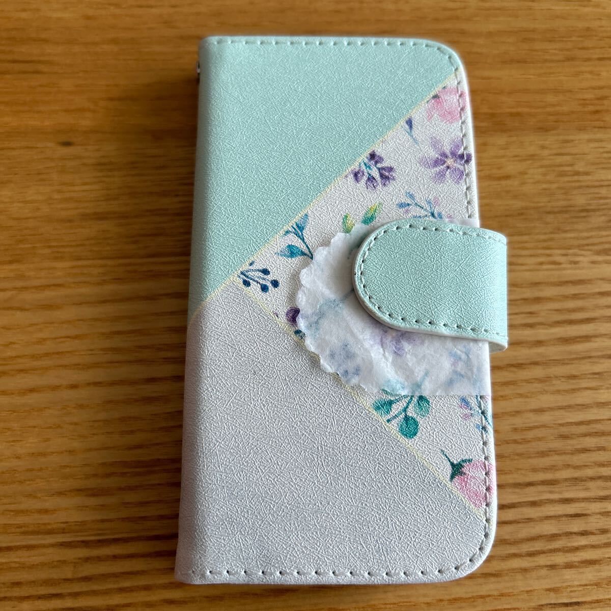 【未使用品】　iPhone SE ケース iPhone 5S ケース iPhone5 ケース　アイフォンSE 5S　5ケース ストラップ付き グリーンNo.3148_画像2