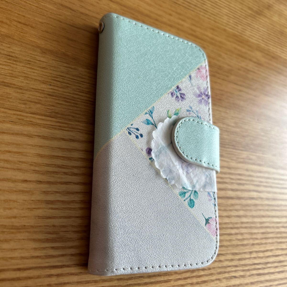 【未使用品】　iPhone SE ケース iPhone 5S ケース iPhone5 ケース　アイフォンSE 5S　5ケース ストラップ付き グリーンNo.3148_画像3