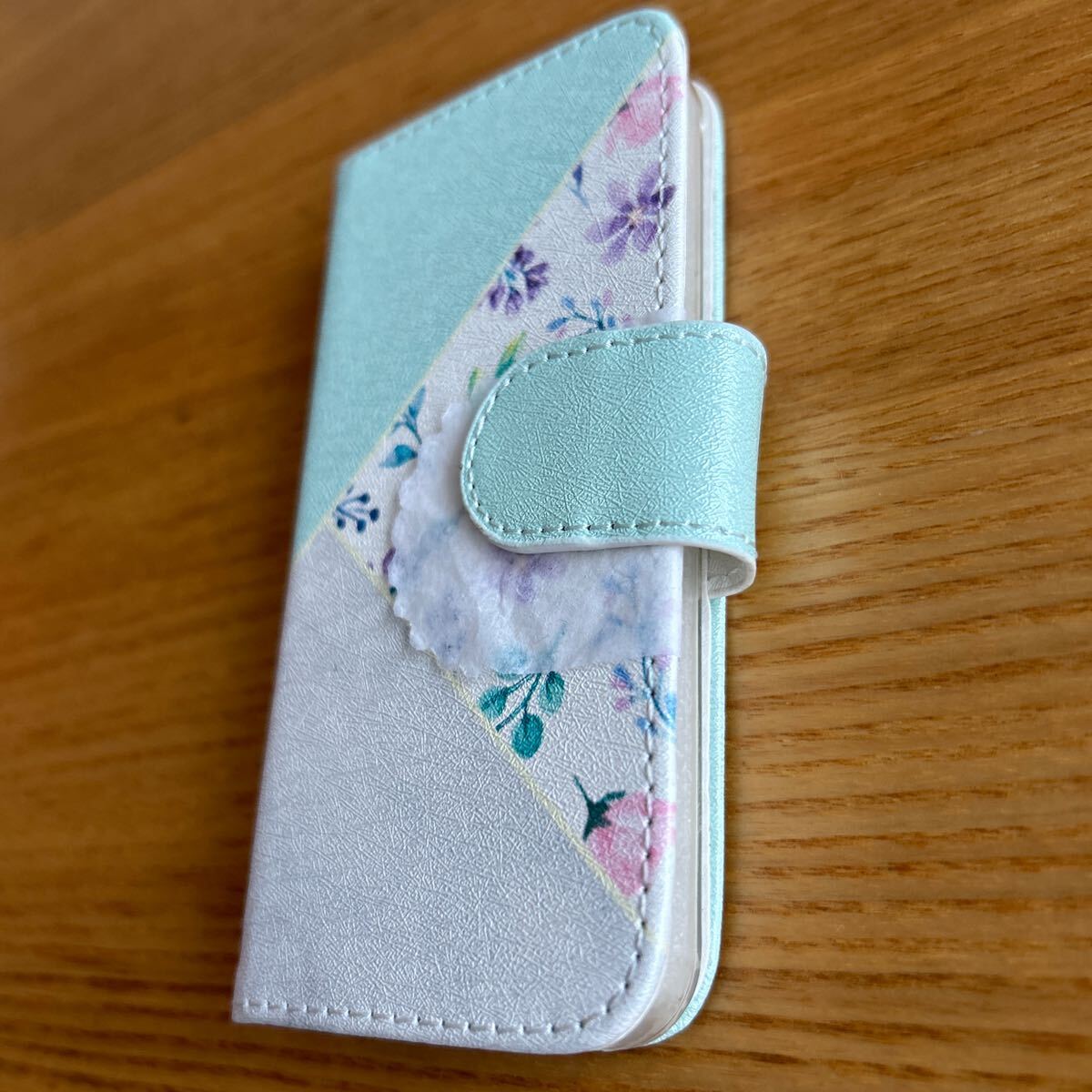 【未使用品】　iPhone SE ケース iPhone 5S ケース iPhone5 ケース　アイフォンSE 5S　5ケース ストラップ付き グリーンNo.3148_画像4