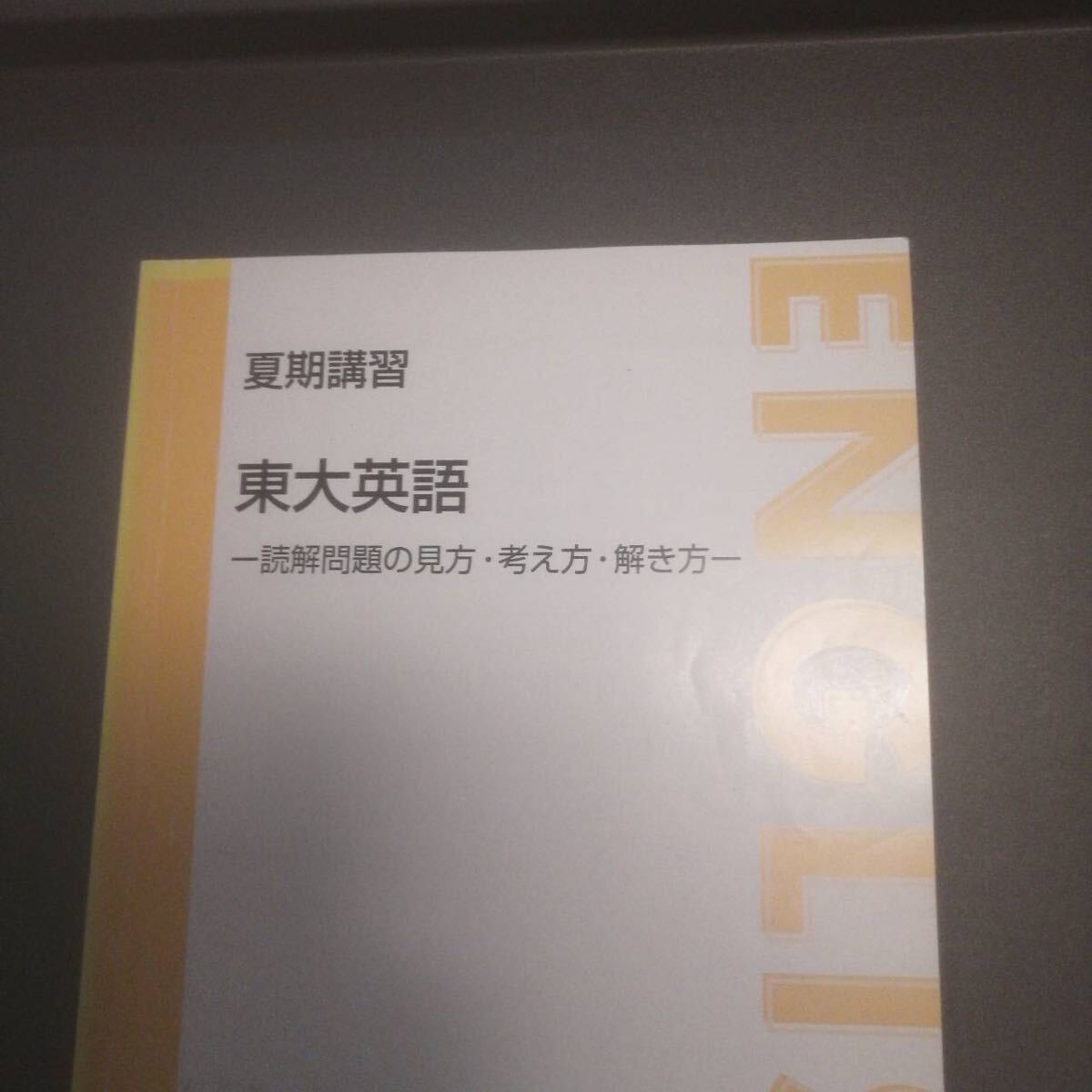 東進ハイスクールテキスト 東大英語 太庸吉（河合塾 駿台 代々木