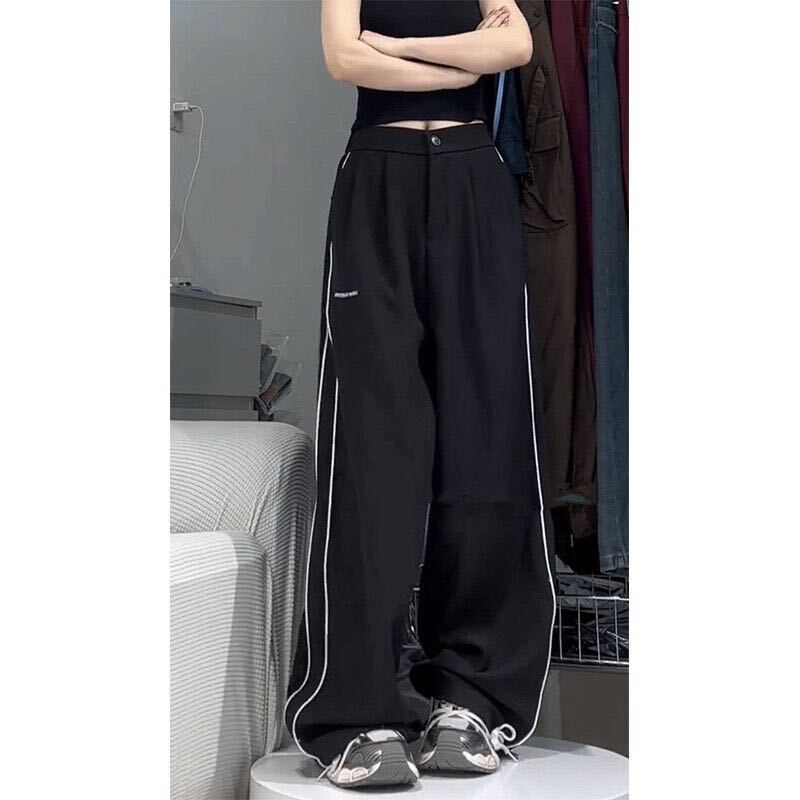 レディース サルエルパンツ 長ズボン 大きいサイズ サイドライン シンプル ジョガーパンツ ウエストゴム 春 夏 秋 LPFA078(XL-6XL)