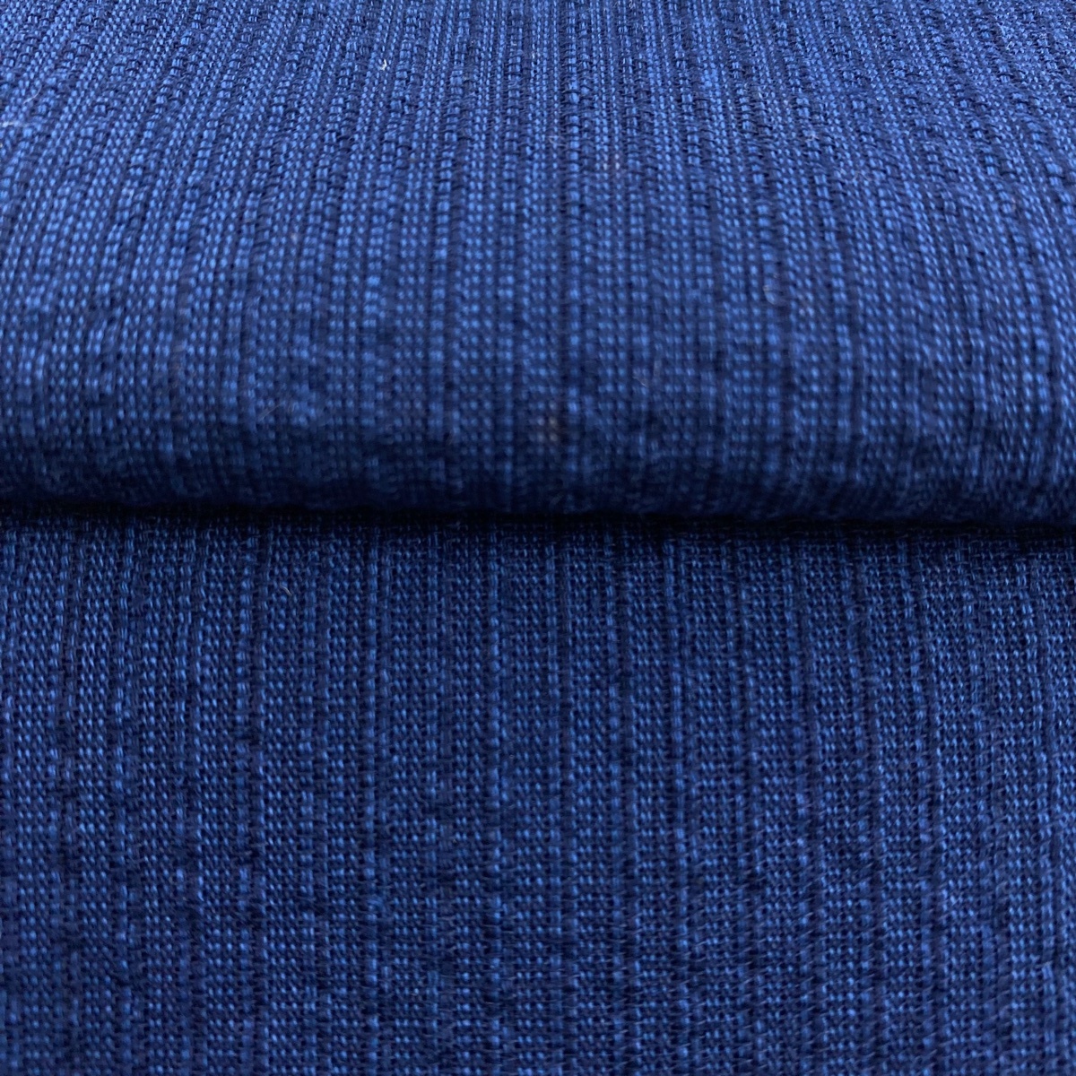  cloth preeminence goods fine pattern ... woven . wave regular Indigo proof paper navy blue color cotton [ used ]