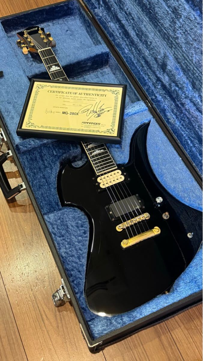 送料込 hide直筆サイン入認定証付 FERNANDES Burny MG-280X X 送料込 hide直筆サイン入認定証付 FERNANDES Burny MG-280X X