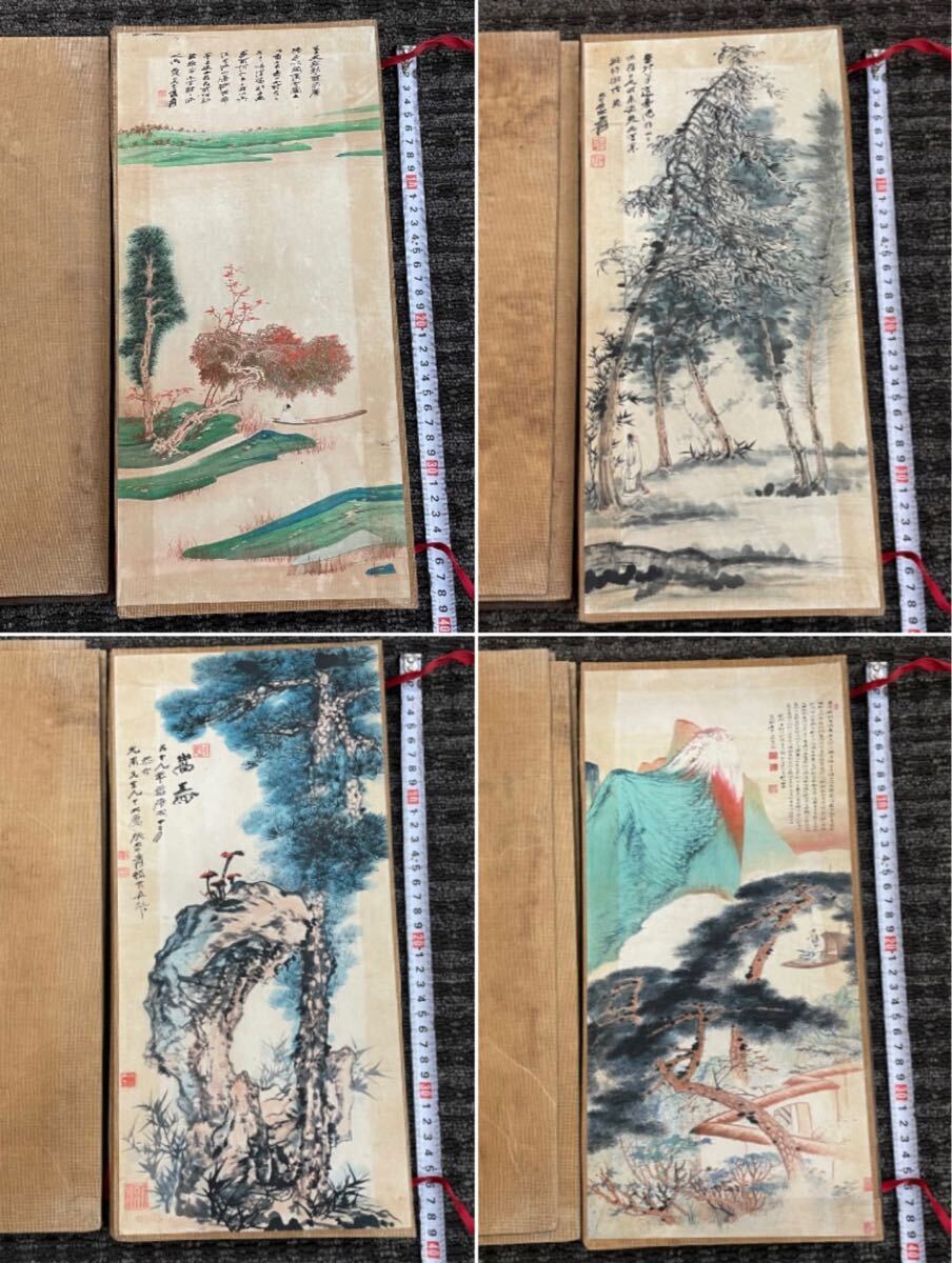 水墨山水 中国絵画 中国アンティーク商品 中国近代書画名家張大千氏作 花