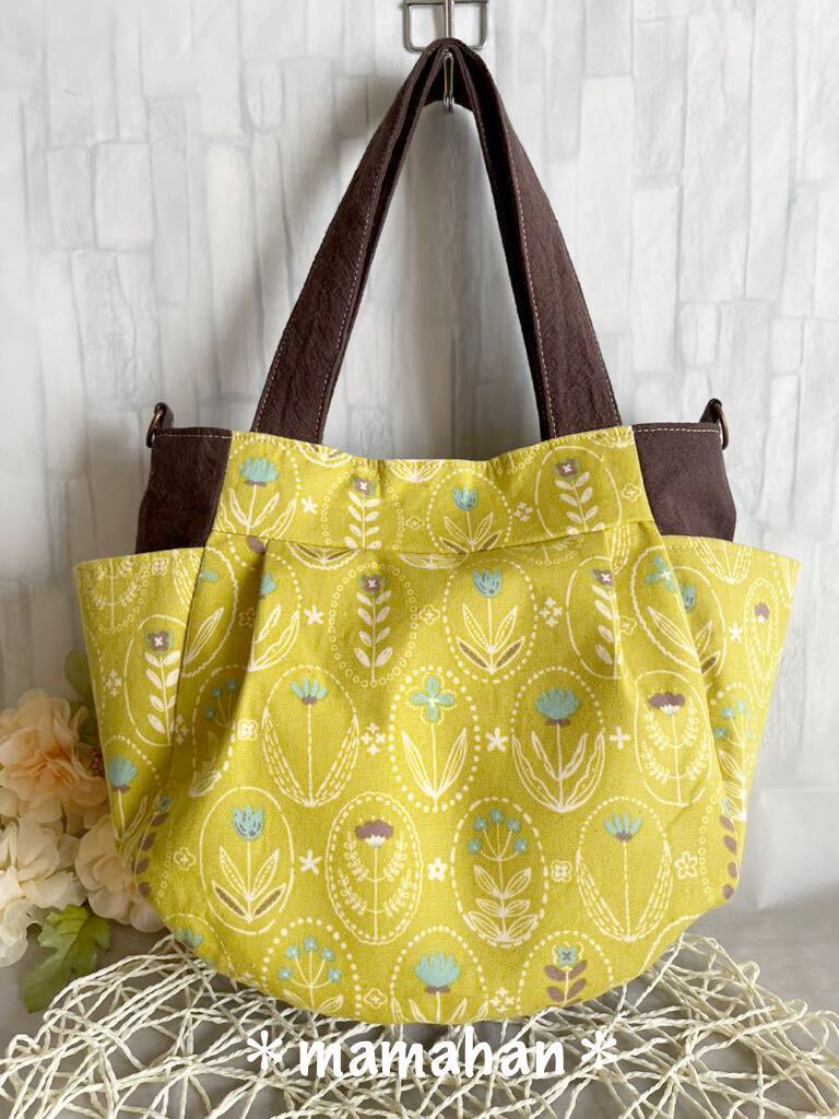 ＊mamahan＊☆ハンドメイドバッグ☆花柄①☆合皮底☆