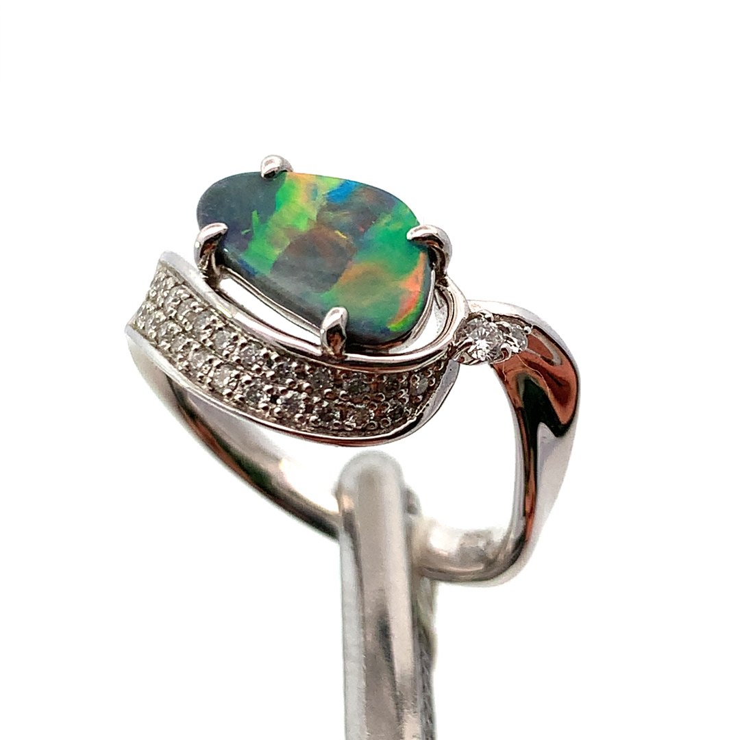  новый товар 0.87ct black opal бриллиант te The Yinling g платина Pt900 13 номер 5.68g