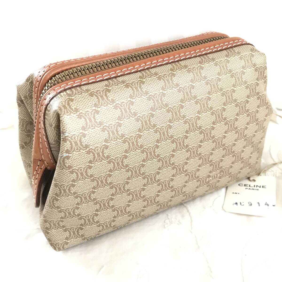 【CELINE】モノグラムビーチクッション【関税送料込】 CELINE セリーヌ オールド ヴィンテージ マカダム 柄 モノグラム