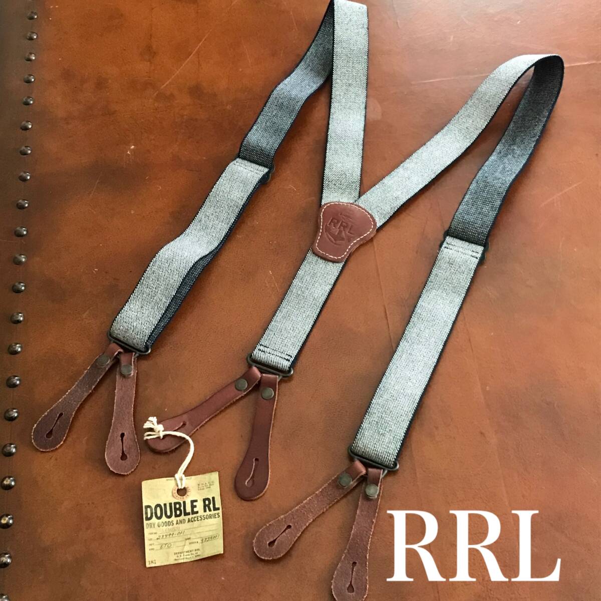 RRL SUNVALLEY サスペンダー ネイティブ柄 レザー 希少 - 小物 RRL SUNVALLEY サスペンダー ネイティブ柄 レザー 希少 - 小物