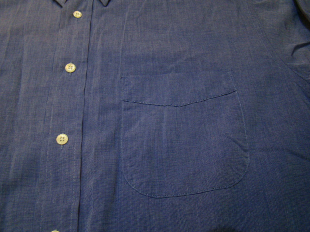 90s USA производства Burberrys of london кнопка down рубашка 17-36 голубой длинный рукав хлопок кнопка рубашка Burberry Burberry 