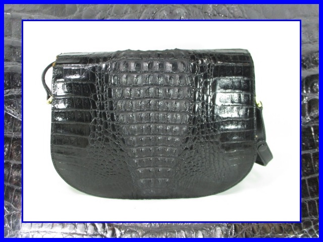 * crocodile wani leather 2way shoulder bag & handbag *