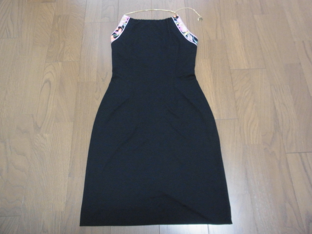 LEONARD レオナール ワンピース M 花柄 黒系 USED www.puntualizando.com