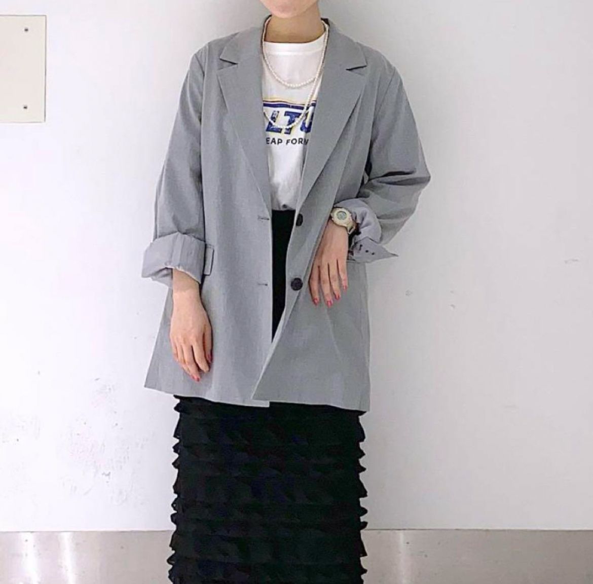 Ameri(アメリ)の「BACK DENIM DETAIL BLAZER(テーラード Ameri(アメリ)の「BACK DENIM DETAIL BLAZER(テーラード