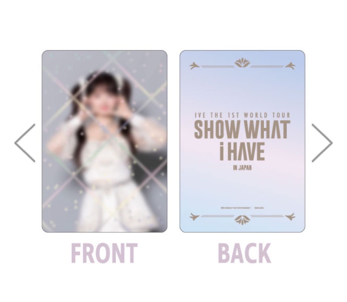 IVE レイ トレカスタンド 東京ドーム SHOW WHAT I HAVE グッズ IVE レイ トレカスタンド 東京ドーム SHOW WHAT I HAVE グッズ