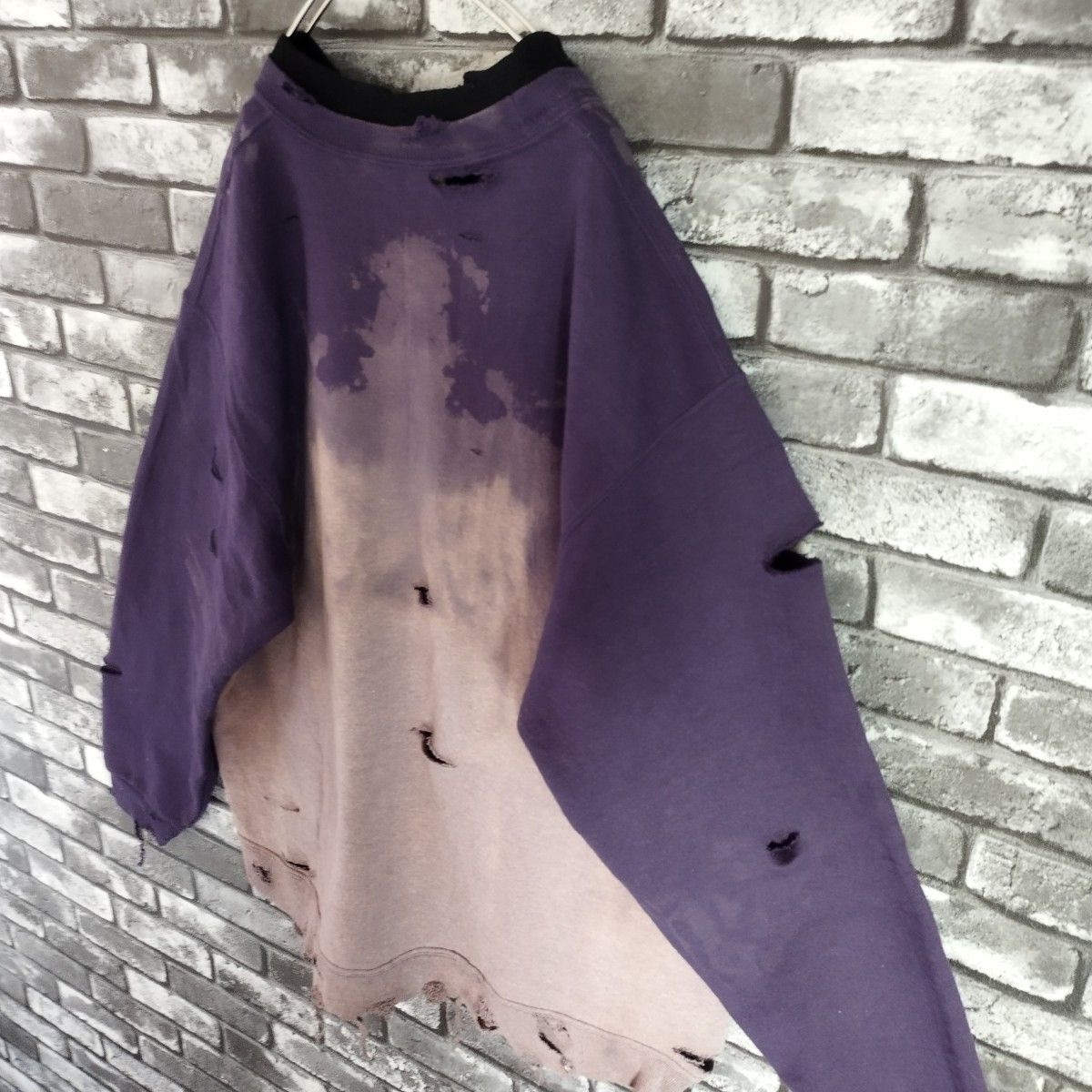 茄子紺 鬼フェード USA製 grunge ボロスウェット 退色 グランジ 茄子紺 鬼フェード USA製 grunge ボロスウェット 退色 グランジ