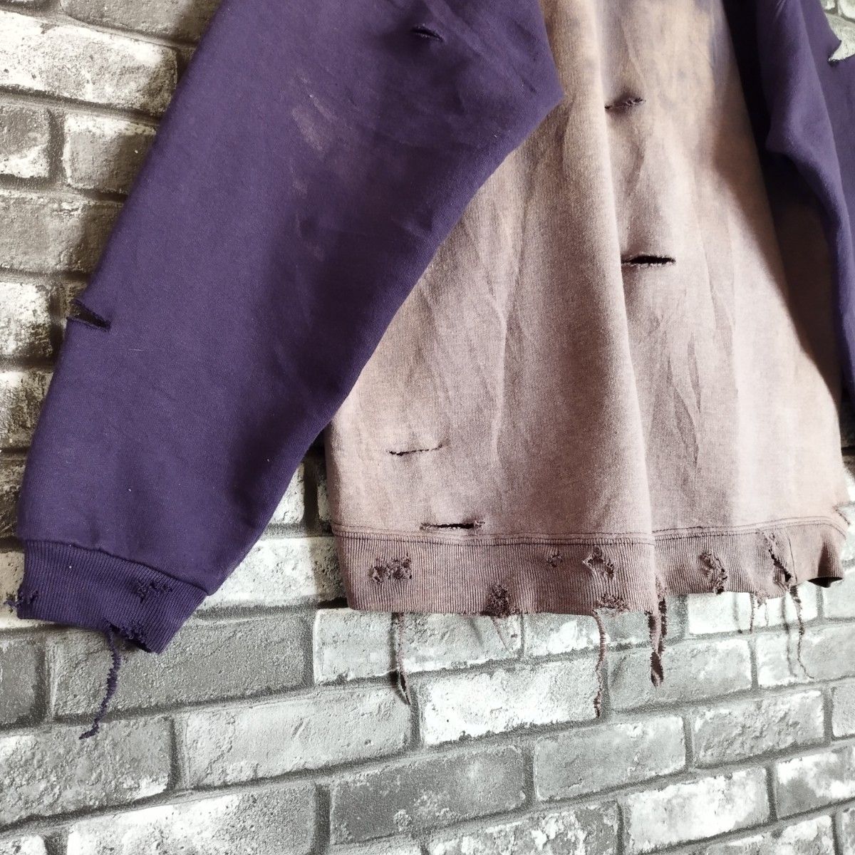 茄子紺 鬼フェード USA製 grunge ボロスウェット 退色 グランジ 茄子紺 鬼フェード USA製 grunge ボロスウェット 退色 グランジ
