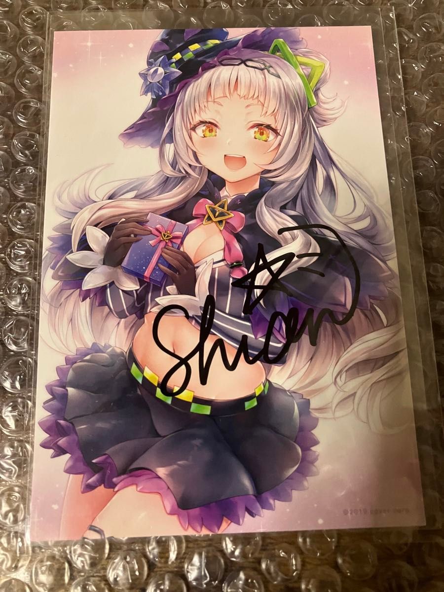 紫咲シオン【直筆サイン入りポストカード】1周年記念 ホロライブ 紫咲シオン【直筆サイン入りポストカード】1周年記念 ホロライブ