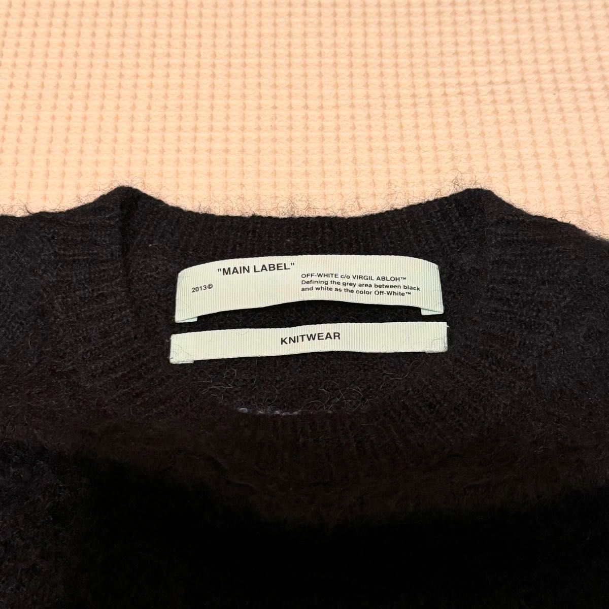 off-white モヘア ニット M オーバーサイズ 黒 ユニセックス off-white モヘア ニット M オーバーサイズ 黒 ユニセックス