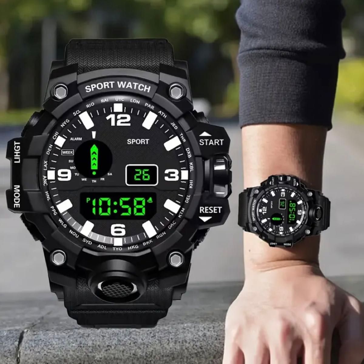 新品 SPORT WATCH デジタルウォッチ ビックフェイス メンズ 新品 SPORT WATCH デジタルウォッチ ビックフェイス メンズ