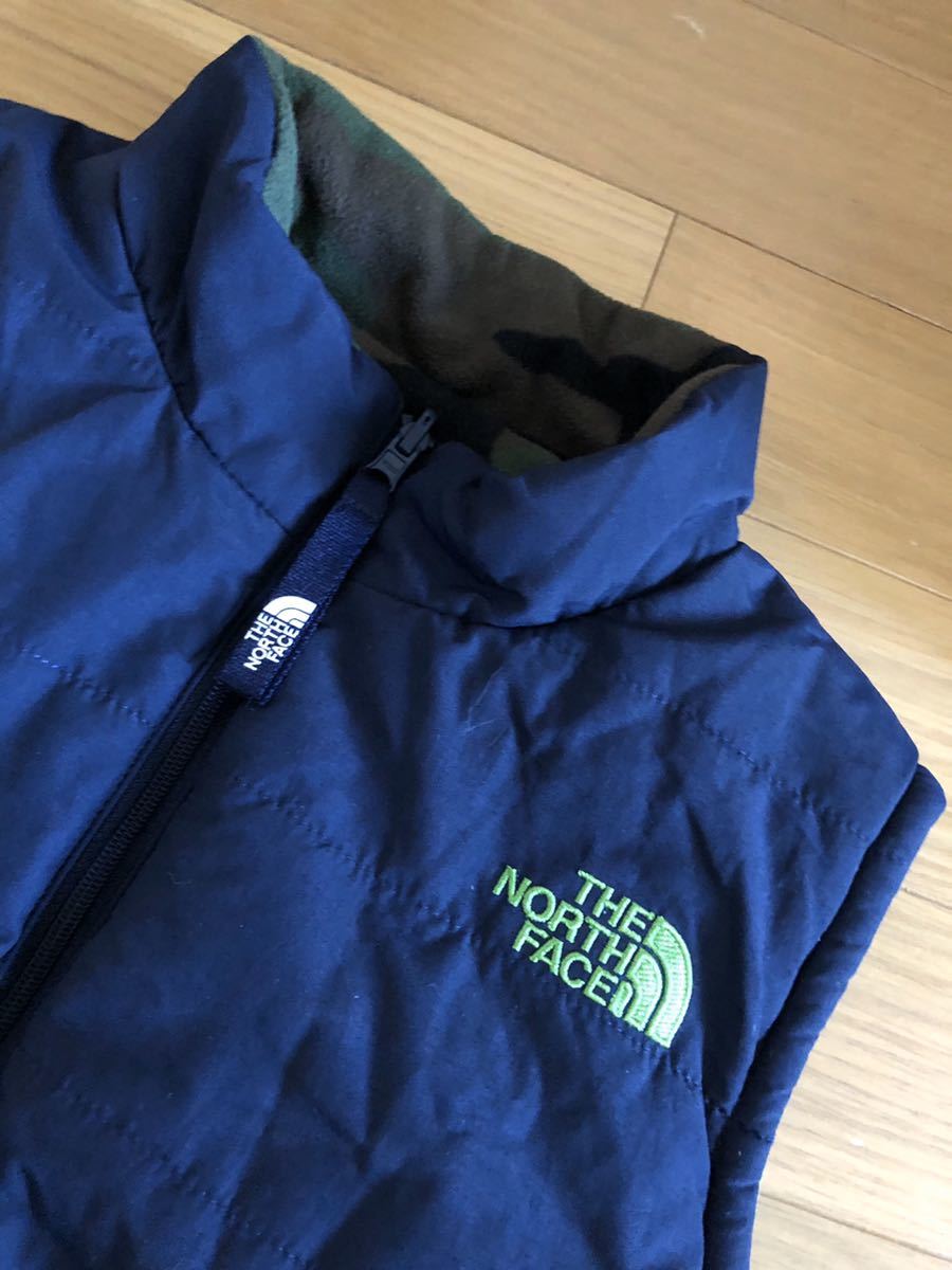 THE NORTH FACE ベスト 110センチ キッズ ジュニア 男の子 子供用 ザノースフェイス リバーシブル 迷彩 アウター トップス