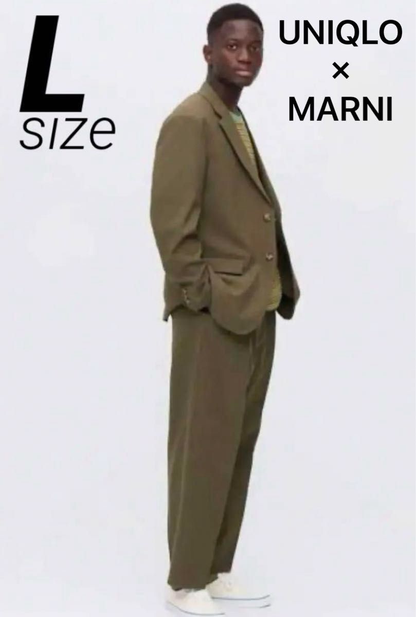 美品 UNIQLO ユニクロ MARNI マルニ スーツ セットアップ カーキ 美品 UNIQLO ユニクロ MARNI マルニ スーツ セットアップ カーキ